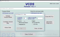 screen shot of VCDS with controller channel maps showing