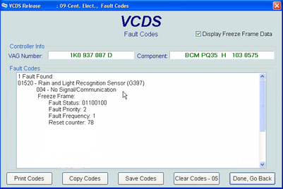 vcds code